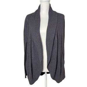 Barefoot Dreams CozyChic Lite Circle Cardigan Sweater Women’s Medium Dark Gray
